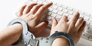 Handcuffed to her computer: very demanding job or censorship